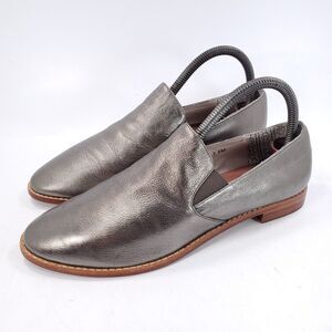 Matt Bernson Casual Slip On Loafer Flat Womens Size 7.5 Silver Brown